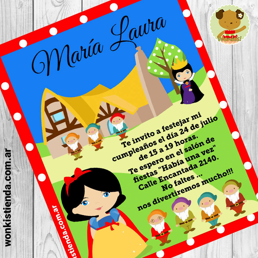 Blancanieves - Invitacion WhatsApp